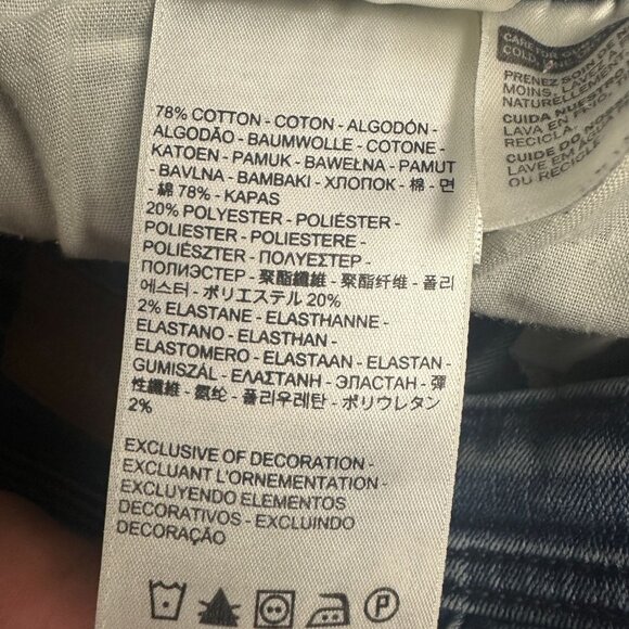 Levis Womens 529 Curvy Bootcut Jeans W27 L30 Medium Wash Distressed Denim - Picture 9 of 10